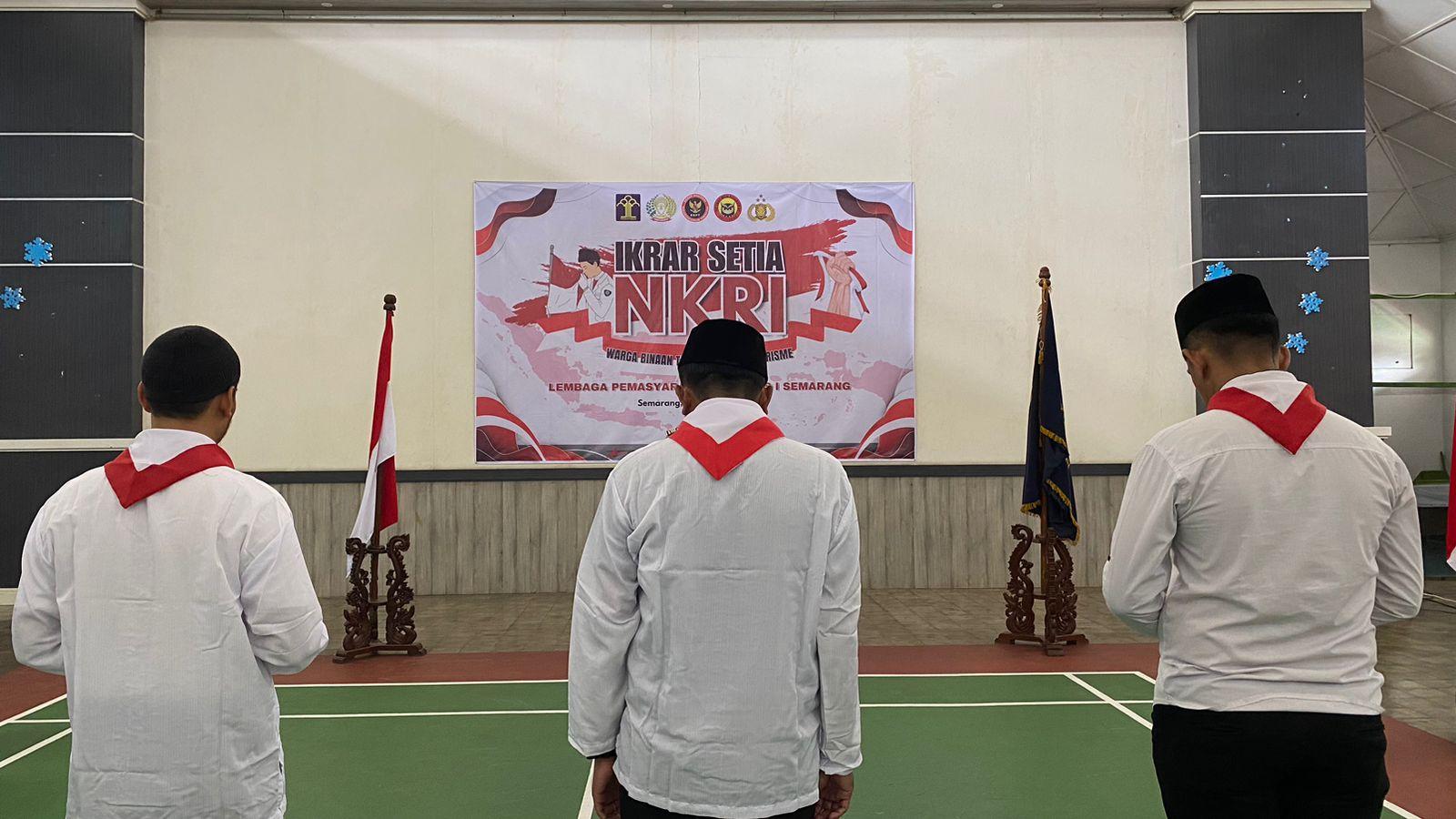 Napi teroris kelompok JAD ikrar setia terhadap NKRI di Lapas Semarang.