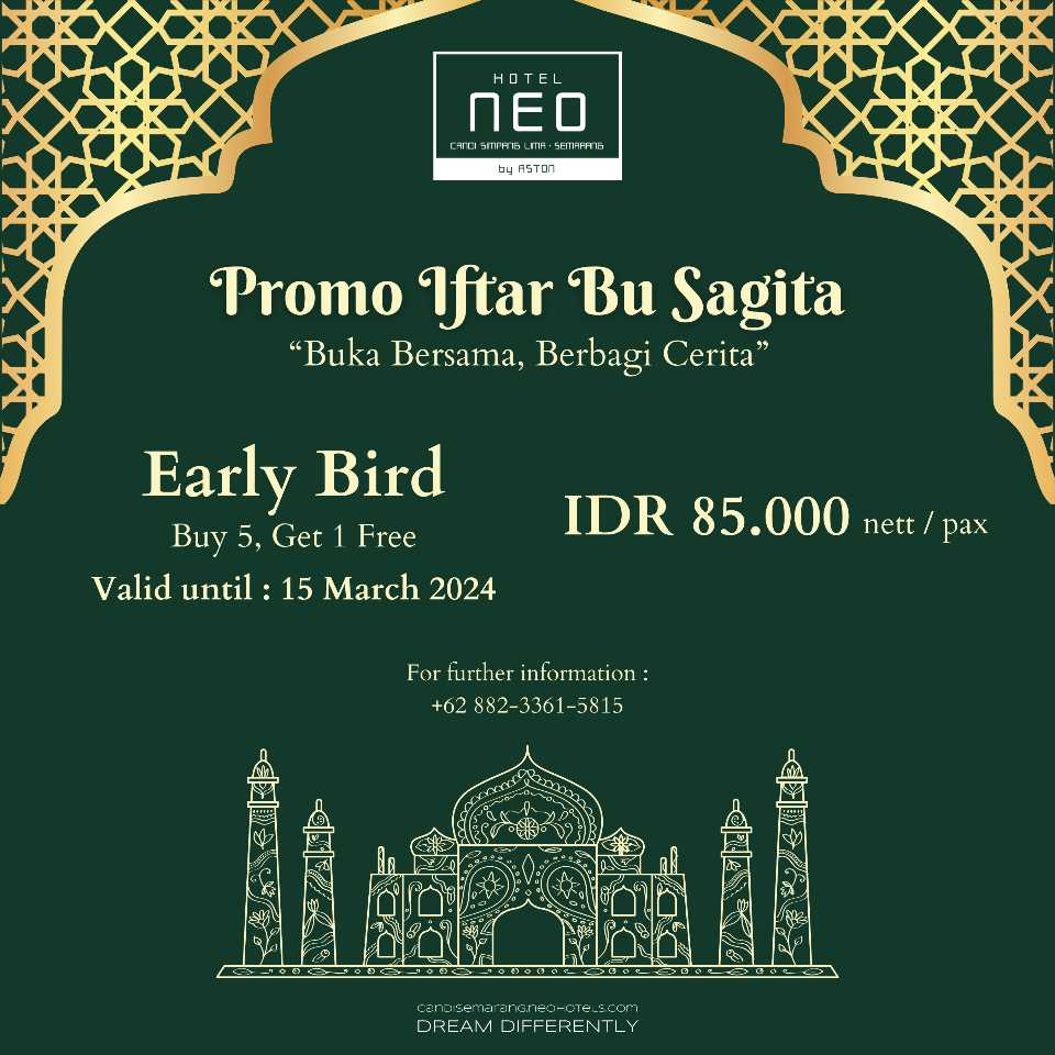 E-flyer Early Bird Breakfasting Promotion NEO Candi Simpang Lima Semarang. (istimewa)
