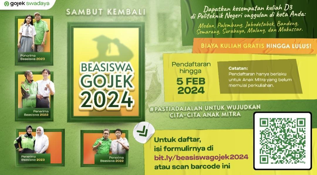 Brosur Beasiswa Gojek 2024.