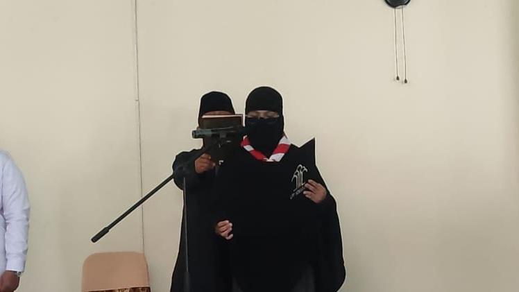 Napiter Lapas Perempuan Semarang sedang membaca ikrar setia NKRI. (istimewa)