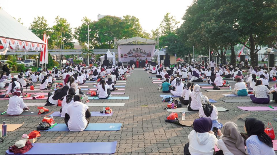 Senam pound fit Immoderma berlangsung meriah. (istimewa)