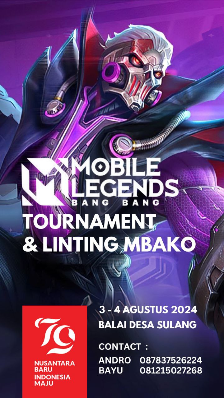 publikasi acara turnamen mobile legends desa sulang